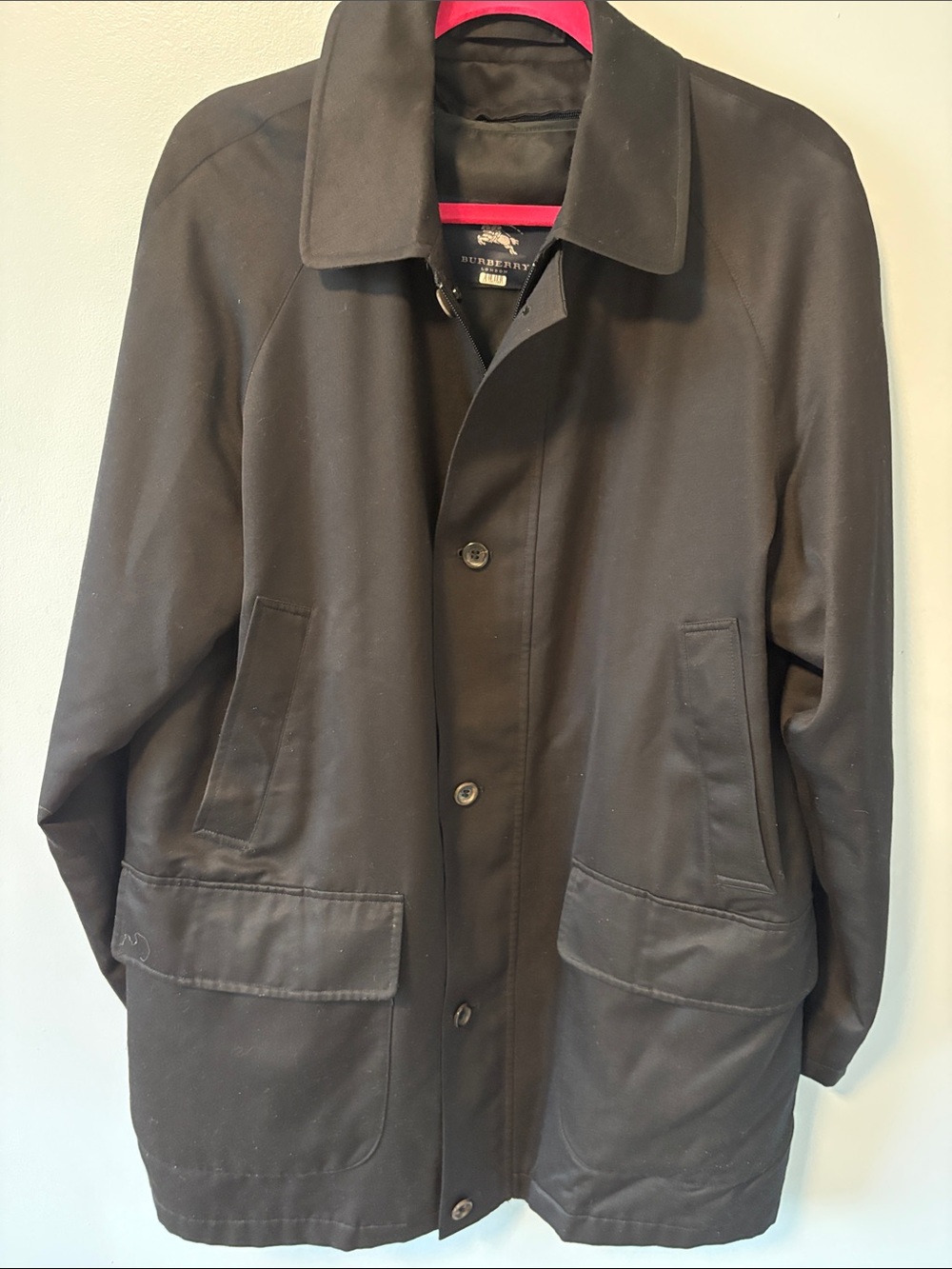 Burberry Car Coat Large Size 44 Mint Condtion Wool Removable Interior - Picture 2 of 10